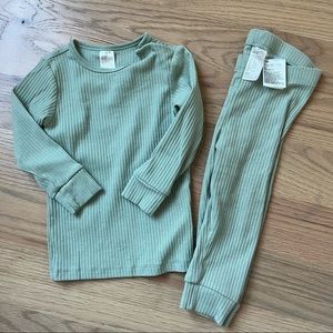 H&M Mint Green 2-Piece Ribbed Set